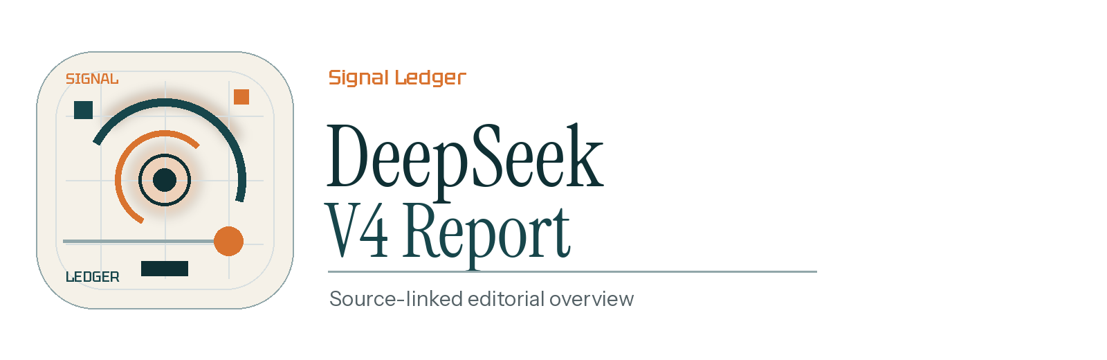 DeepSeek V4 Report Signal Ledger wordmark